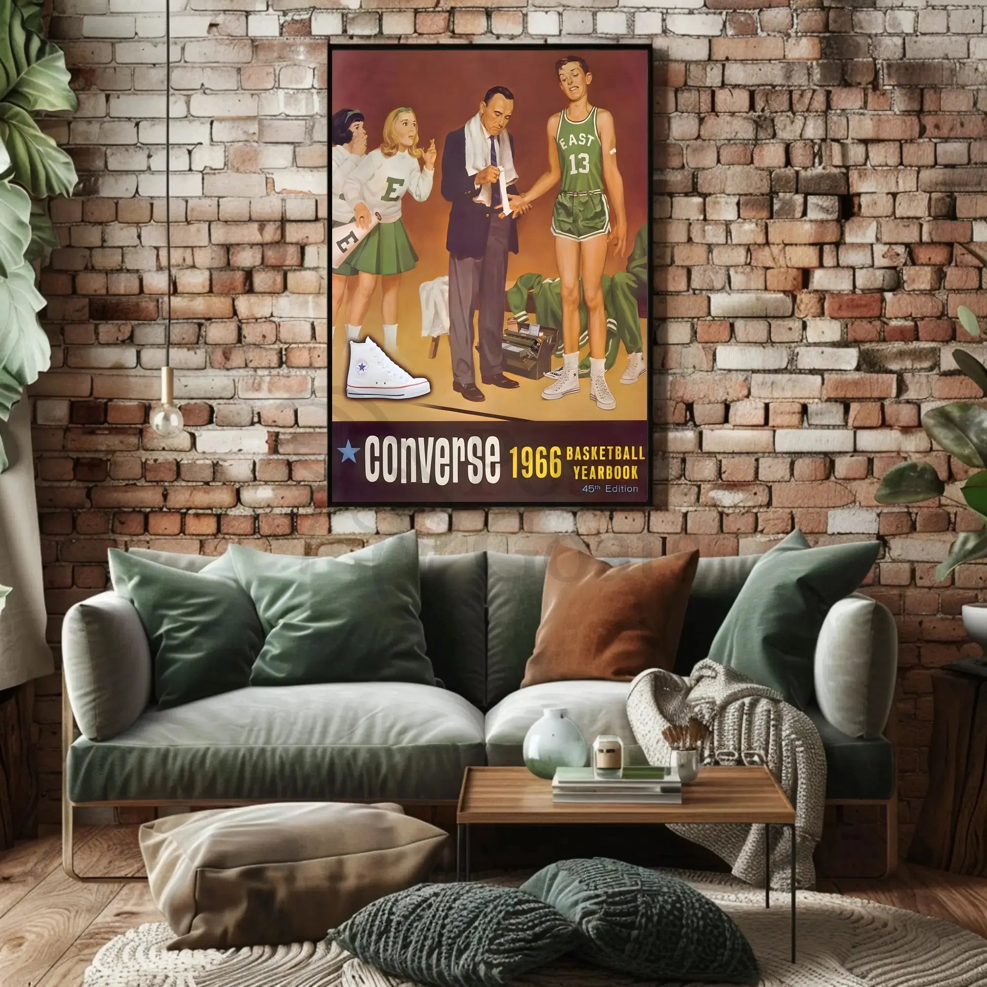 Converse Retro Basketball Nostalgia 1966 Sports Poster PosterGoat