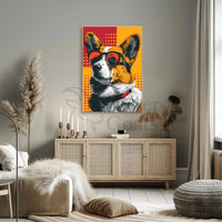 Cool Corgi in Sunglasses Pop Culture Poster PosterGoat