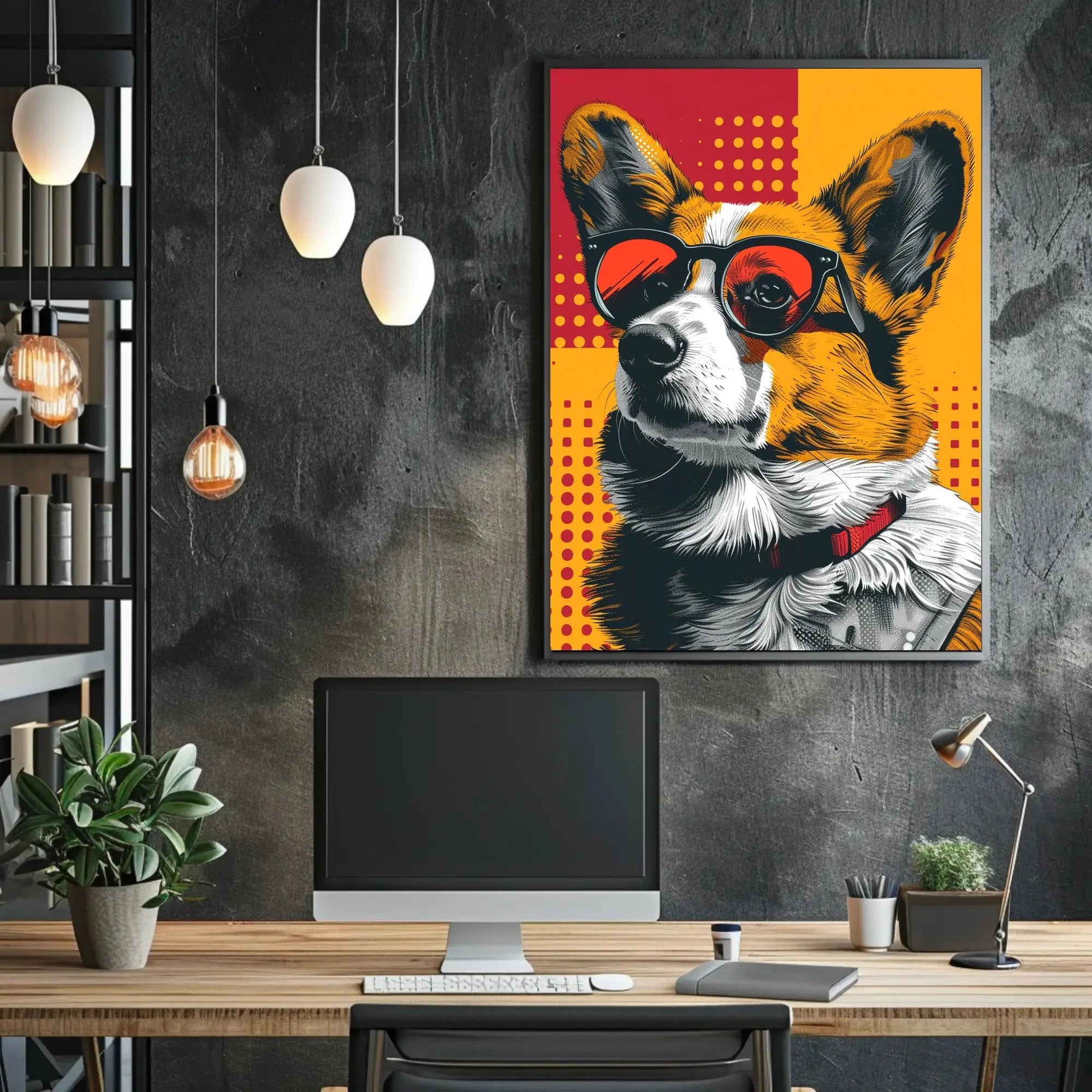 Cool Corgi in Sunglasses Pop Culture Poster PosterGoat