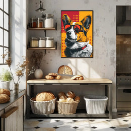 Cool Corgi in Sunglasses Pop Culture Poster PosterGoat