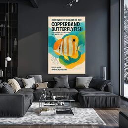 Copperband Butterflyfish Poster Art Print PosterGoat