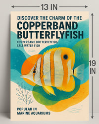 Copperband Butterflyfish Poster Art Print PosterGoat