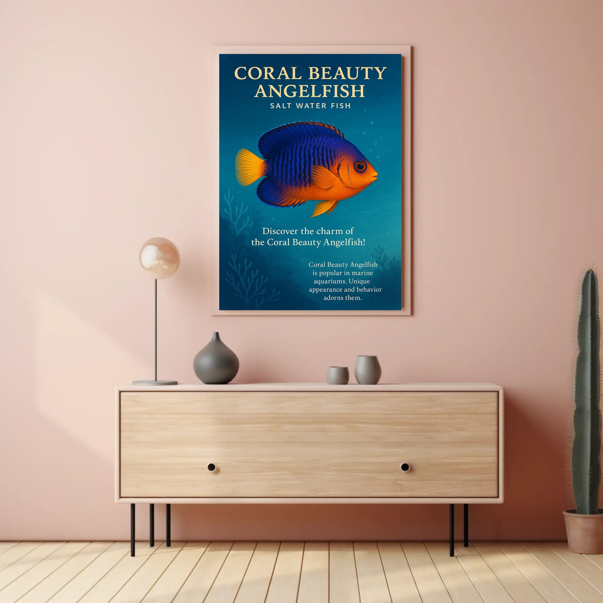Coral Beauty Angelfish Wall Art Print PosterGoat