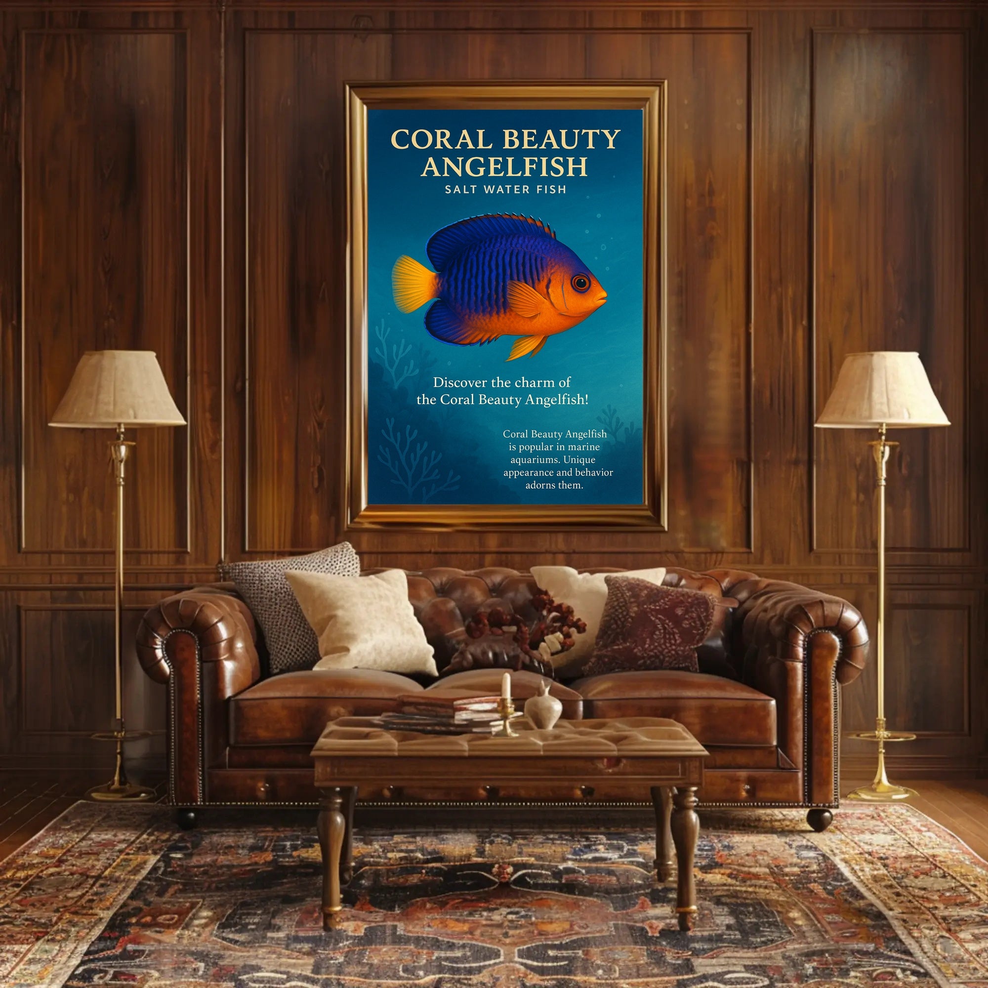 Coral Beauty Angelfish Wall Art Print PosterGoat