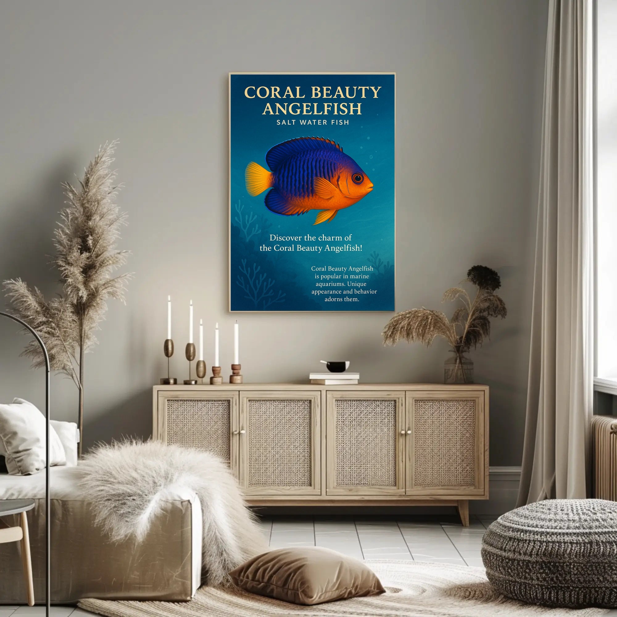 Coral Beauty Angelfish Wall Art Print PosterGoat