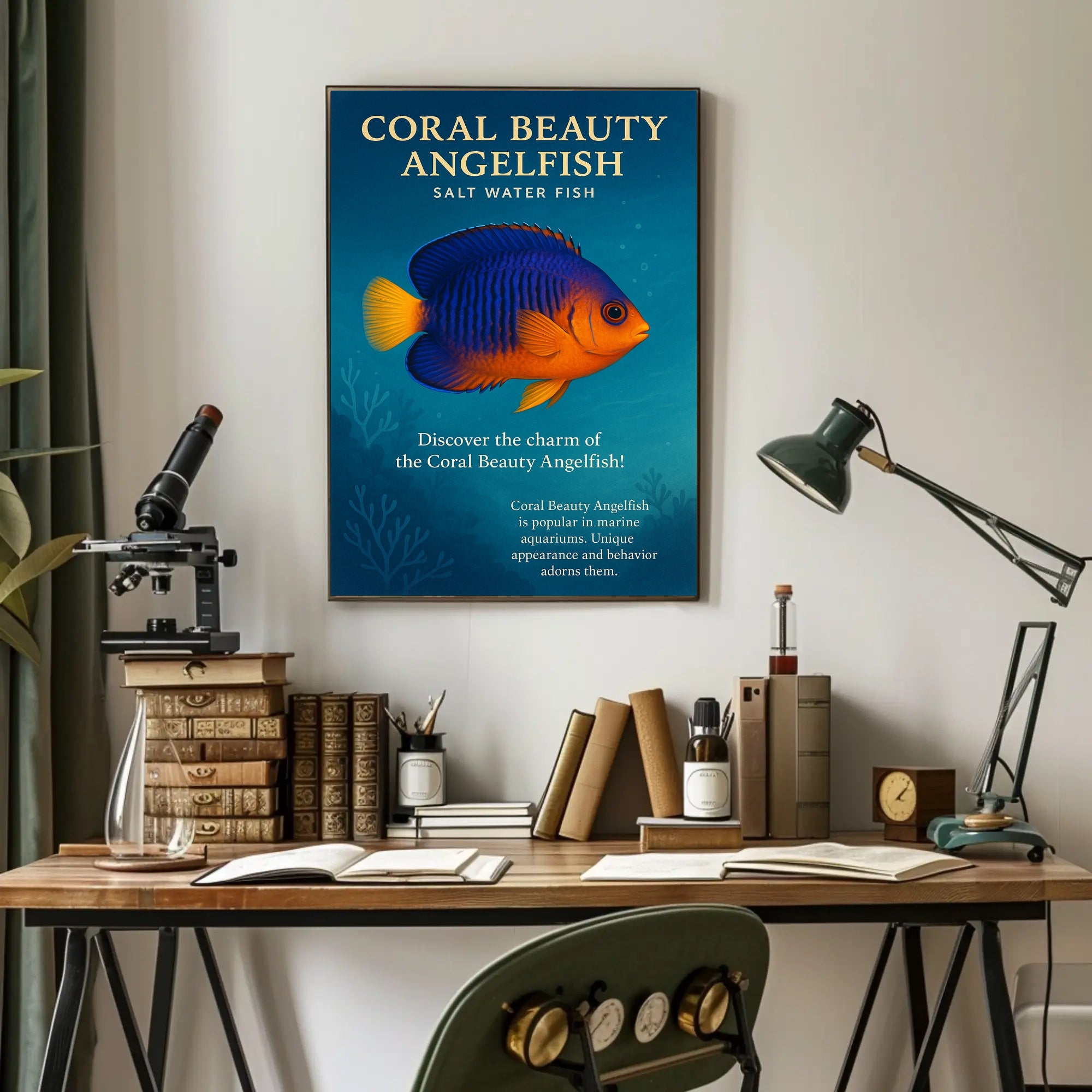 Coral Beauty Angelfish Wall Art Print PosterGoat