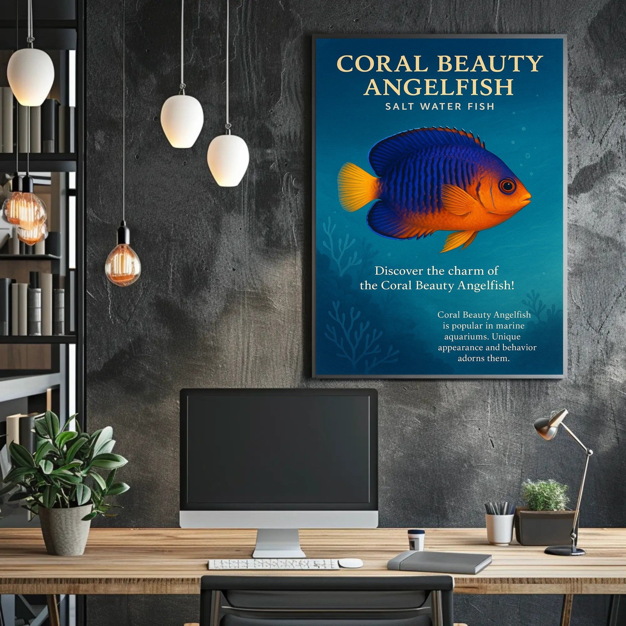 Coral Beauty Angelfish Wall Art Print PosterGoat