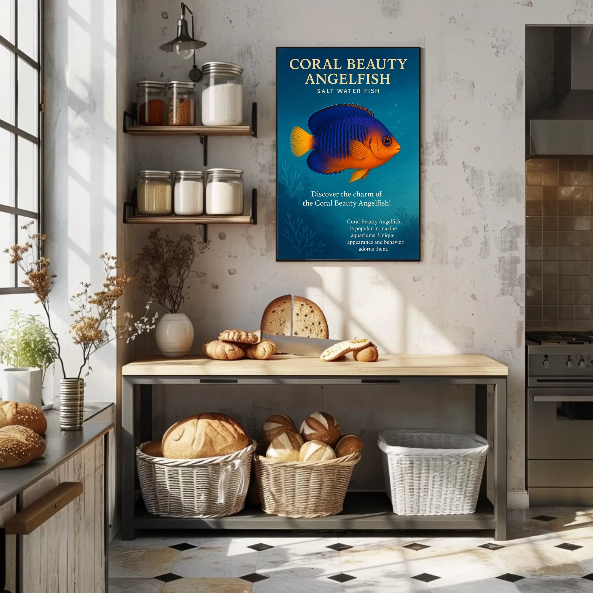 Coral Beauty Angelfish Wall Art Print PosterGoat