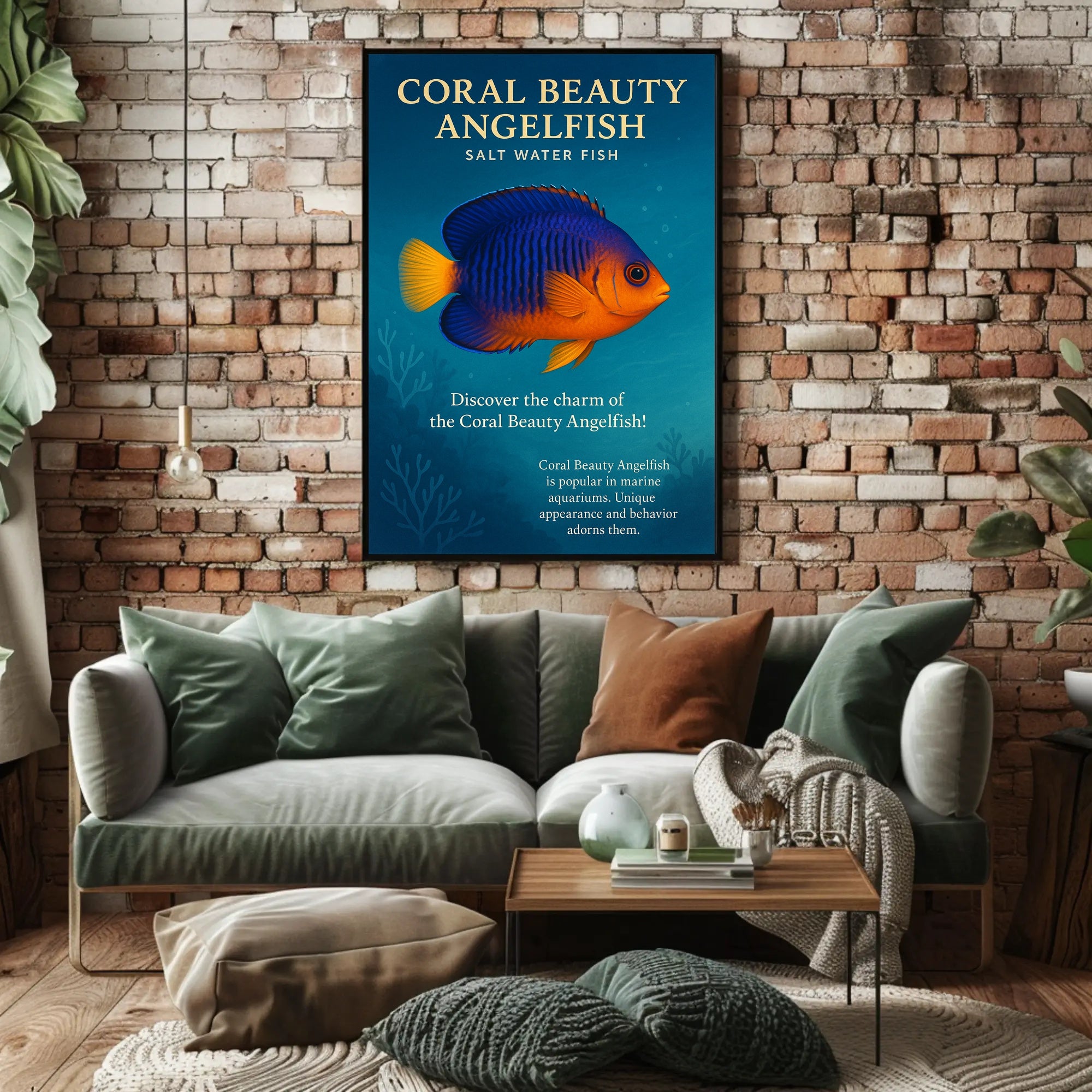 Coral Beauty Angelfish Wall Art Print PosterGoat