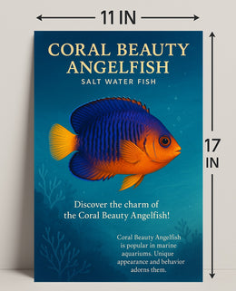 Coral Beauty Angelfish Wall Art Print PosterGoat