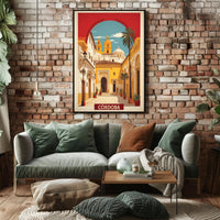 Córdoba Mediterranean Cityscape Vintage Travel Poster PosterGoat