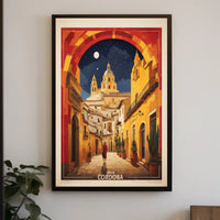 Córdoba Sunlit Street Spanish Architecture Travel Poster PosterGoat