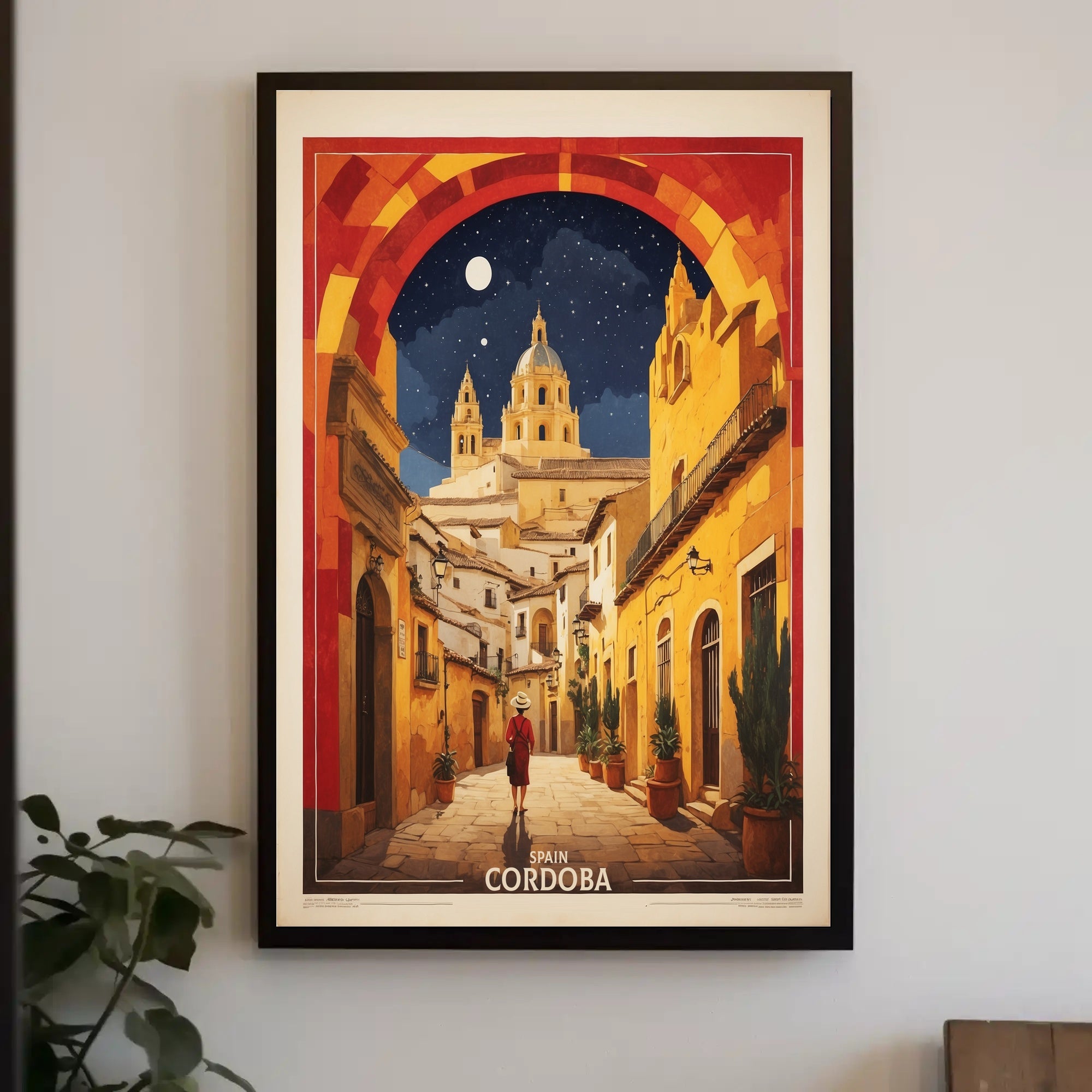 Córdoba Sunlit Street Spanish Architecture Travel Poster PosterGoat