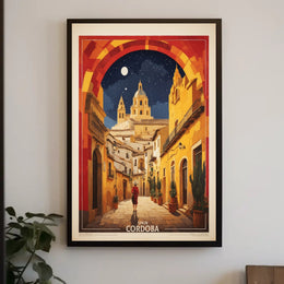 Córdoba Sunlit Street Spanish Architecture Travel Poster PosterGoat