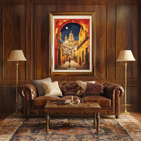 Córdoba Sunlit Street Spanish Architecture Travel Poster PosterGoat