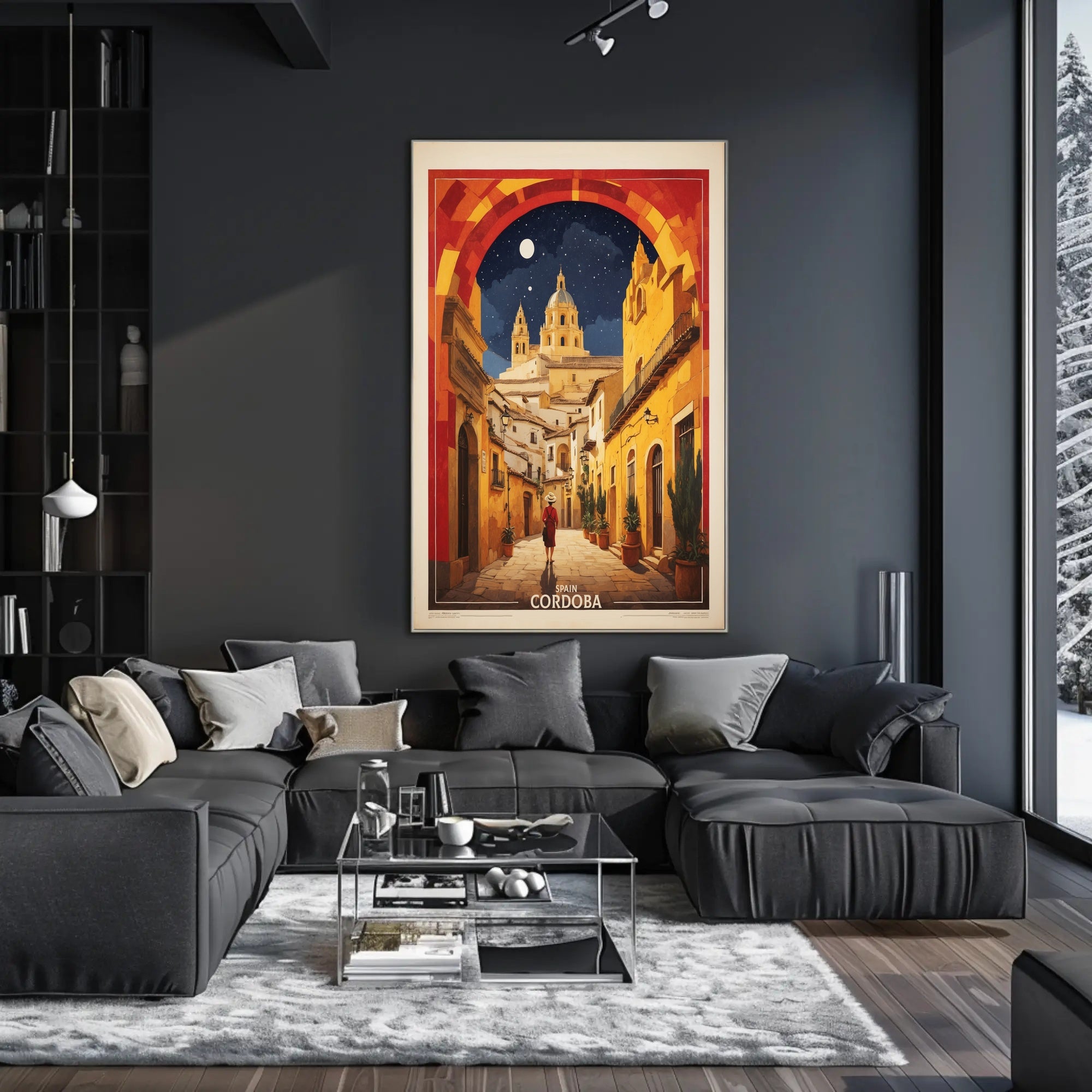 Córdoba Sunlit Street Spanish Architecture Travel Poster PosterGoat