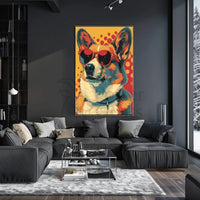 Corgi in Red Sunglasses Fun Pop Art Dog Breed Poster PosterGoat