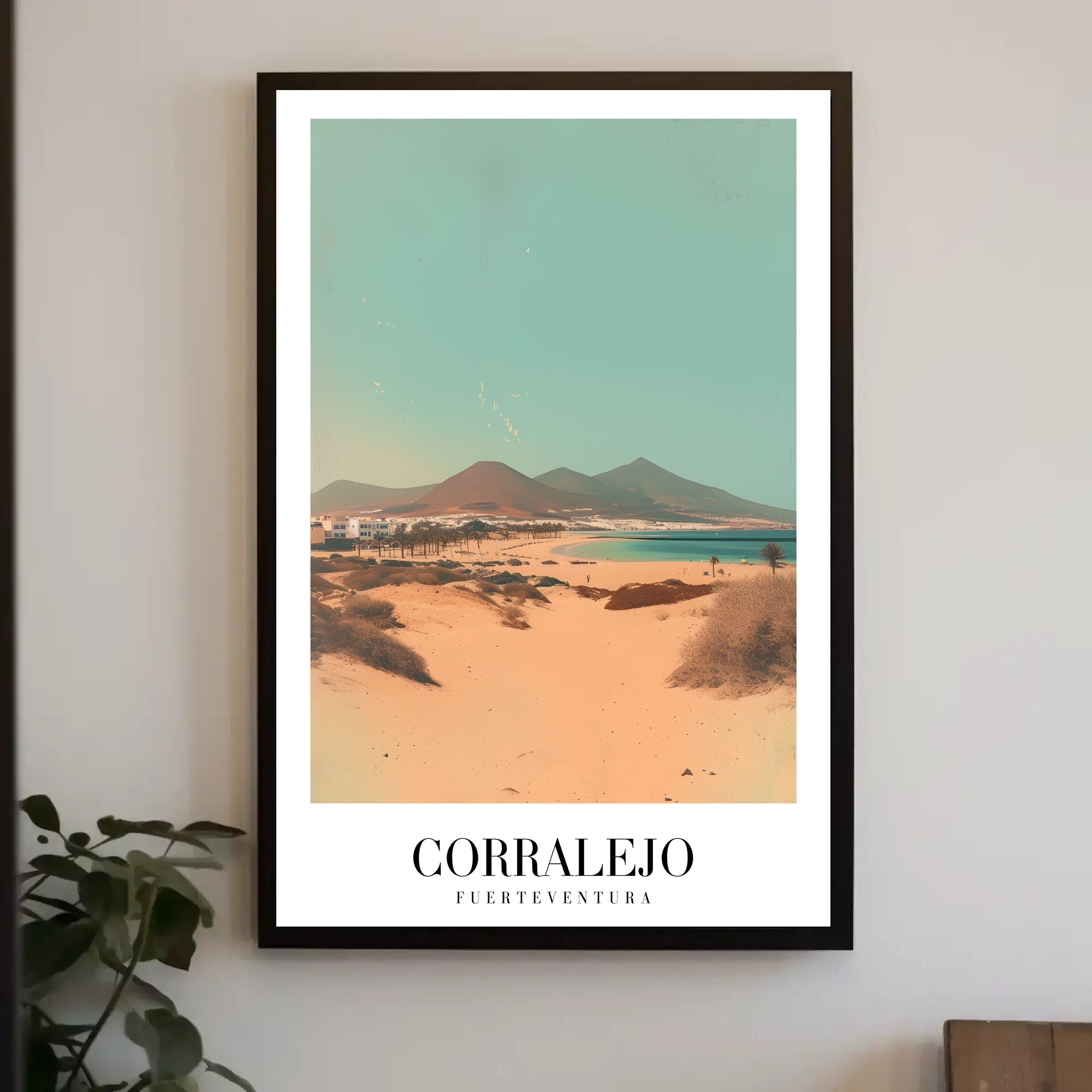 Corralejo Beachscape Travel Poster PosterGoat