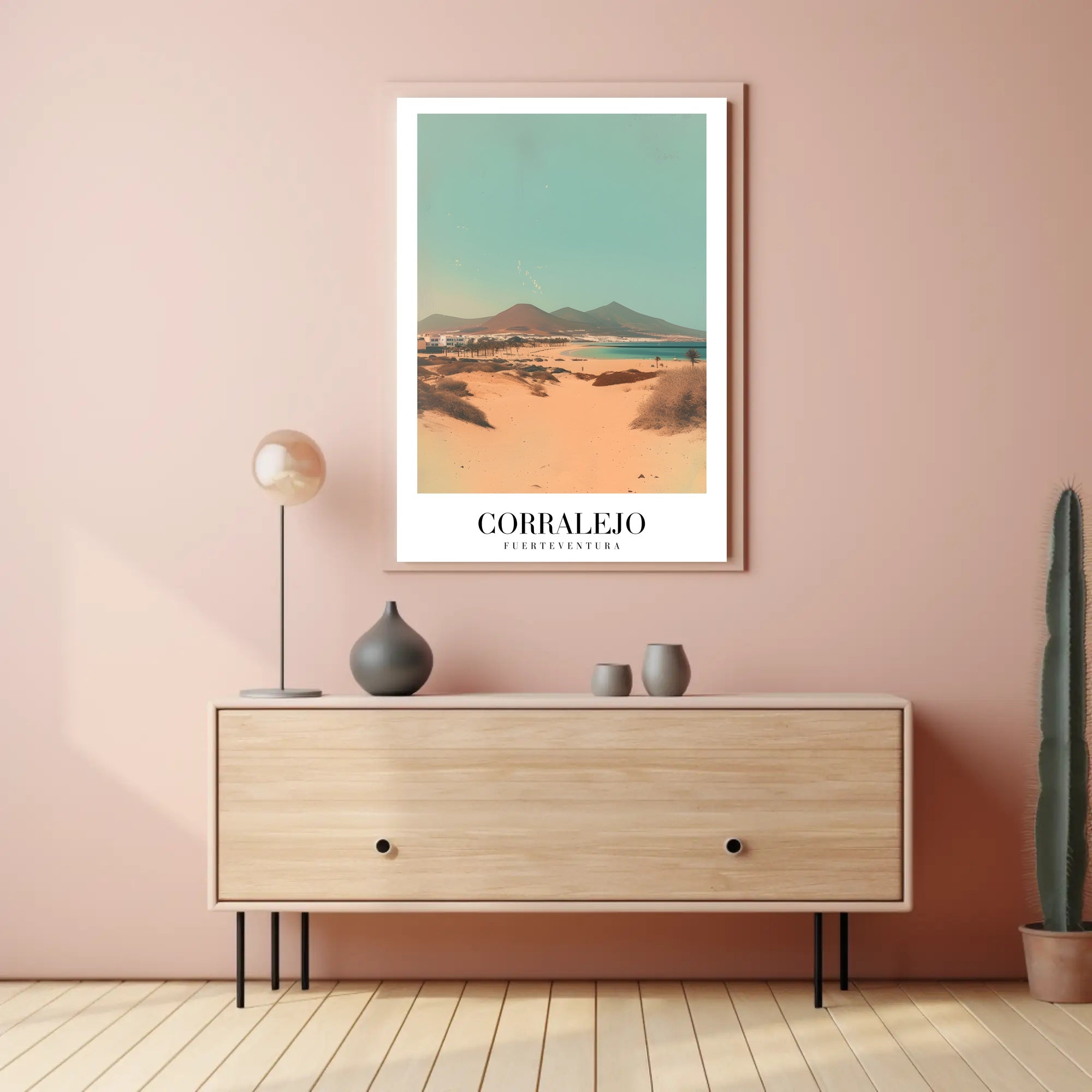 Corralejo Beachscape Travel Poster PosterGoat