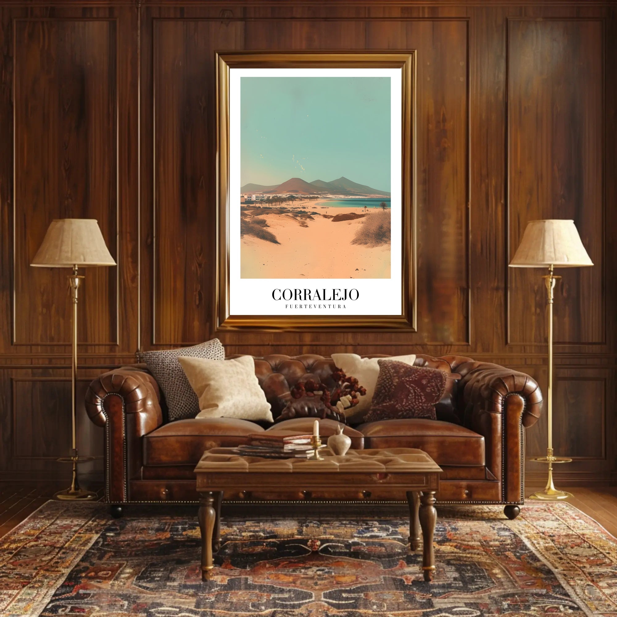 Corralejo Beachscape Travel Poster PosterGoat