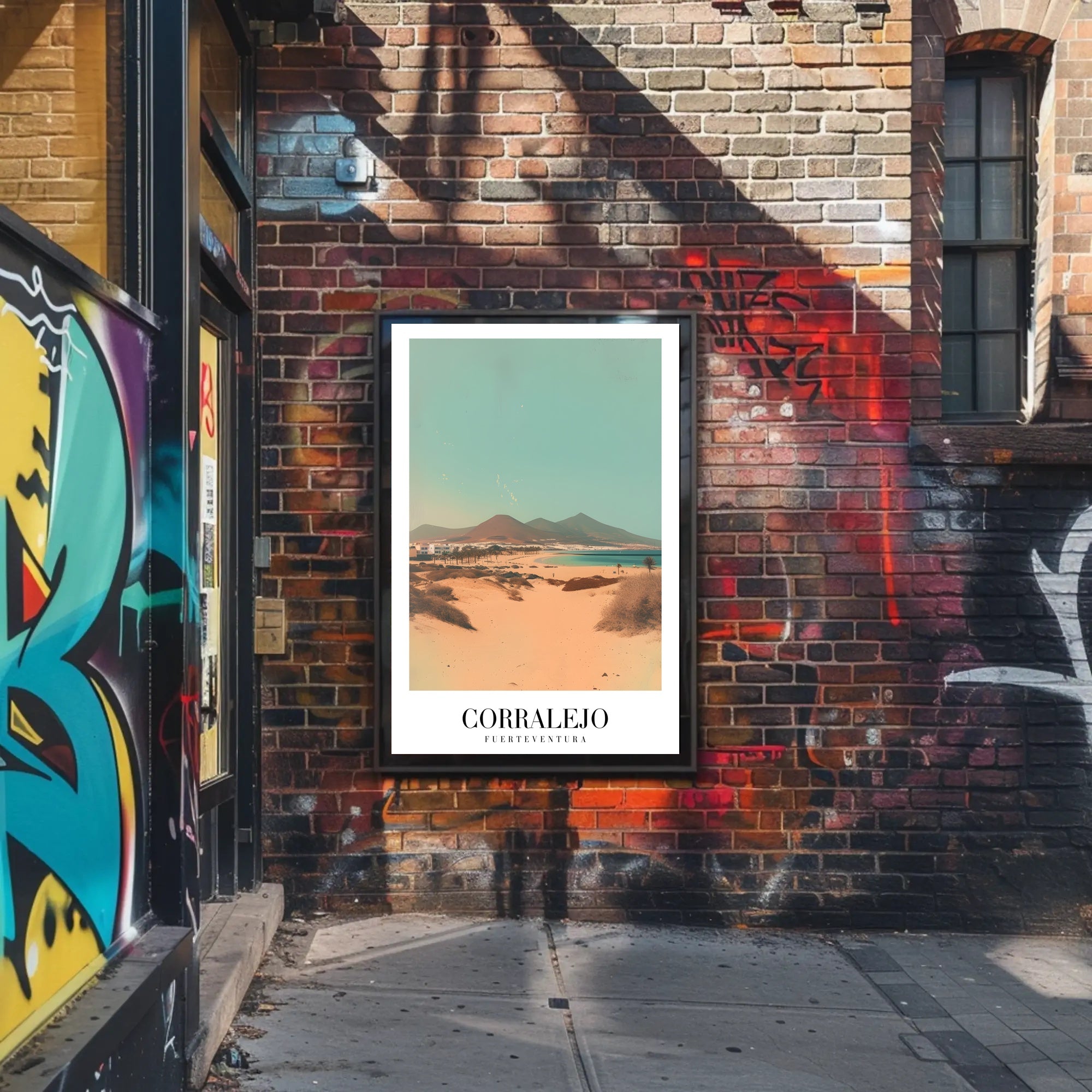 Corralejo Beachscape Travel Poster PosterGoat