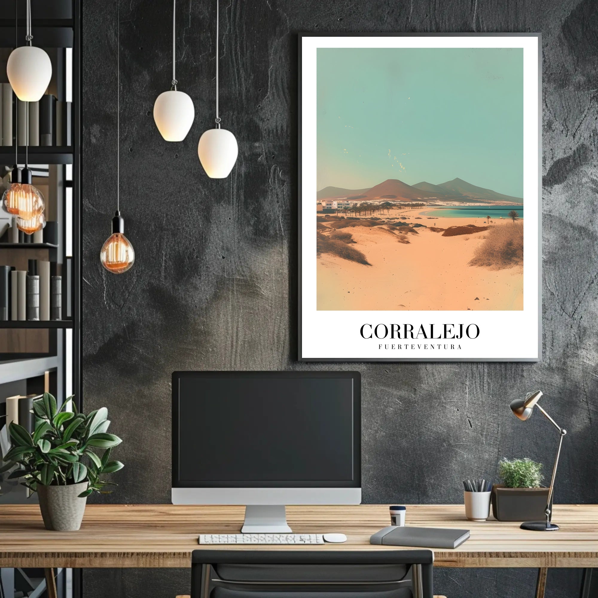 Corralejo Beachscape Travel Poster PosterGoat