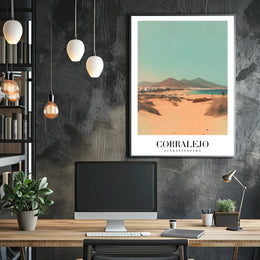 Corralejo Beachscape Travel Poster PosterGoat
