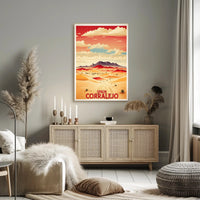 Corralejo Desert Dunes Illustration: Modern Travel Poster PosterGoat