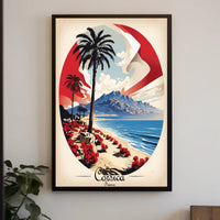 Corsica Coastal Landscape Travel Poster PosterGoat