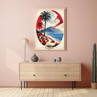 Corsica Coastal Landscape Travel Poster PosterGoat
