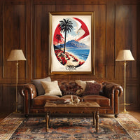 Corsica Coastal Landscape Travel Poster PosterGoat
