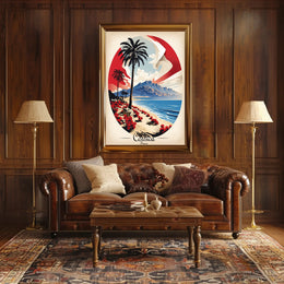 Corsica Coastal Landscape Travel Poster PosterGoat