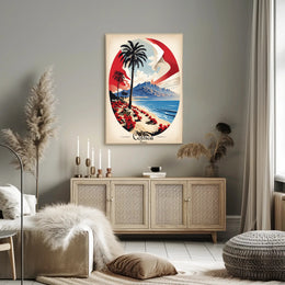 Corsica Coastal Landscape Travel Poster PosterGoat