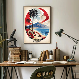 Corsica Coastal Landscape Travel Poster PosterGoat