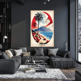 Corsica Coastal Landscape Travel Poster PosterGoat
