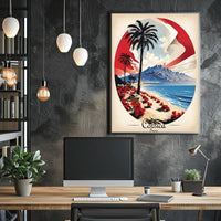 Corsica Coastal Landscape Travel Poster PosterGoat