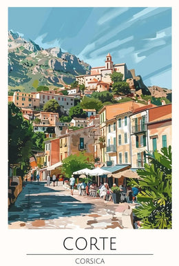Corte Corsica Scenic View Travel Poster PosterGoat
