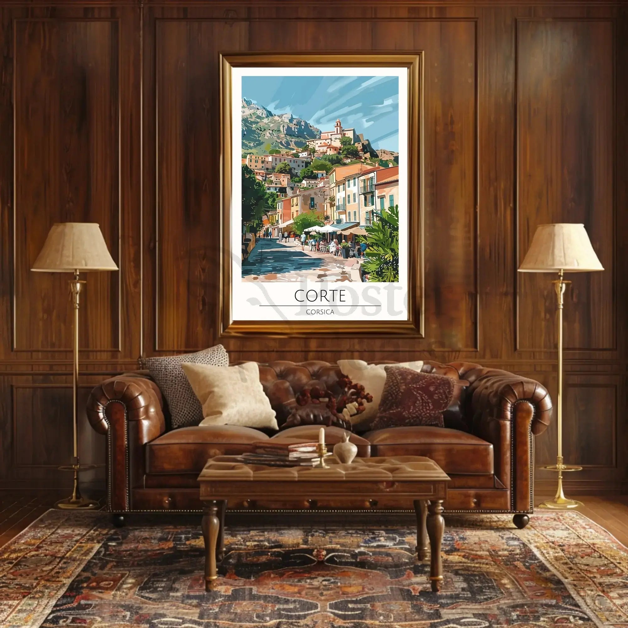 Corte Corsica Scenic View Travel Poster PosterGoat