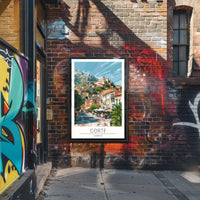 Corte Corsica Scenic View Travel Poster PosterGoat