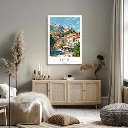 Corte Corsica Scenic View Travel Poster PosterGoat