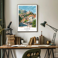 Corte Corsica Scenic View Travel Poster PosterGoat