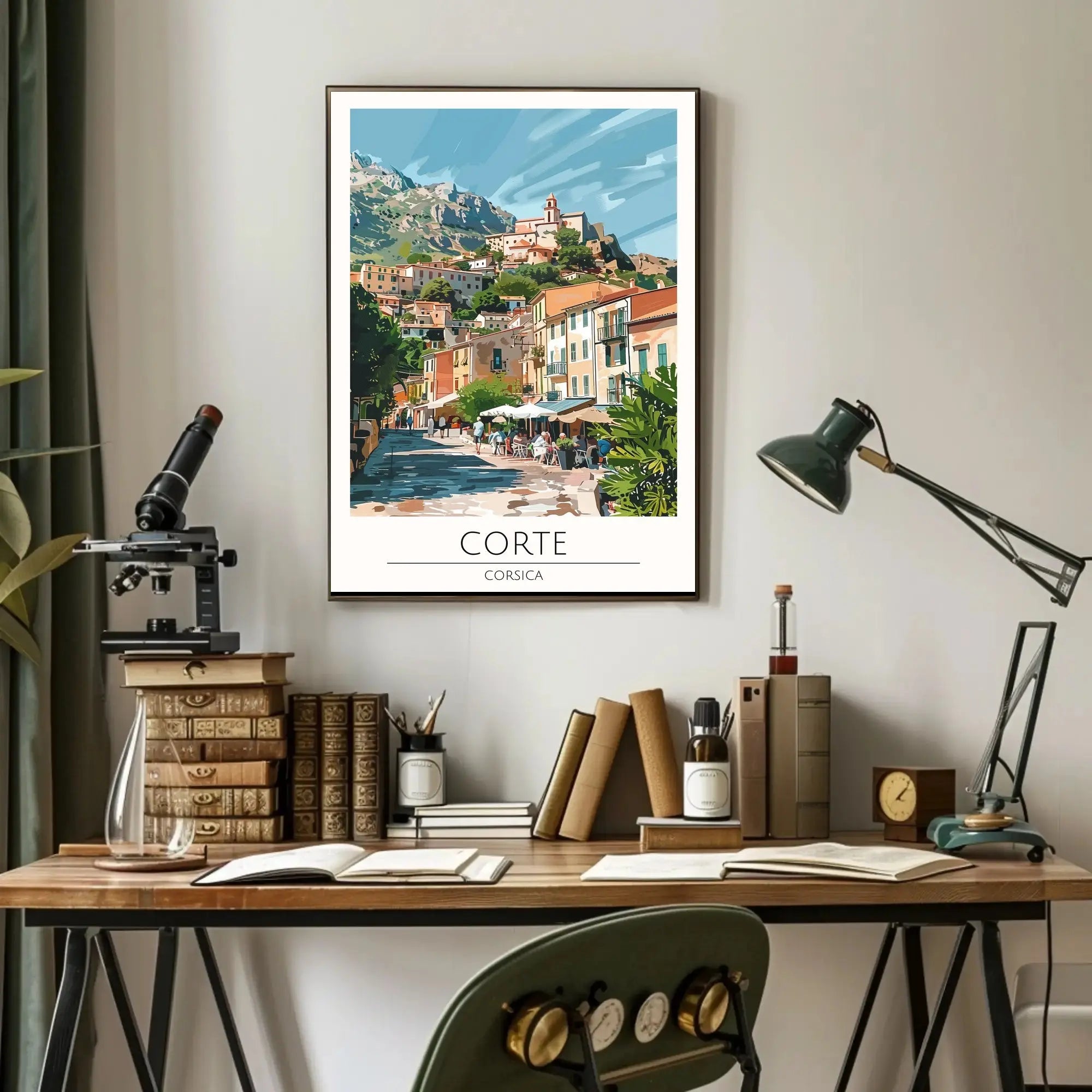 Corte Corsica Scenic View Travel Poster PosterGoat