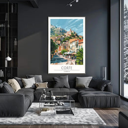 Corte Corsica Scenic View Travel Poster PosterGoat