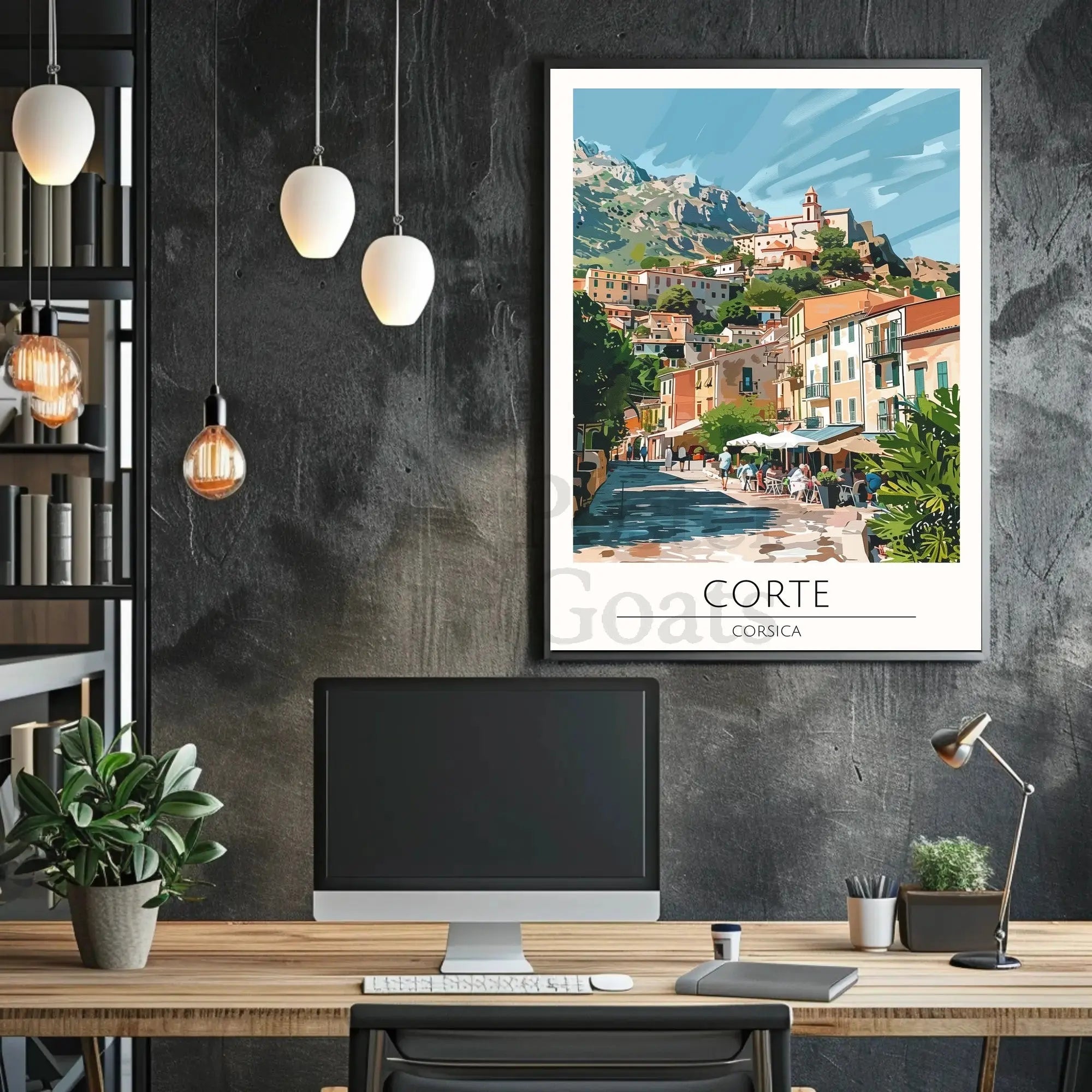 Corte Corsica Scenic View Travel Poster PosterGoat