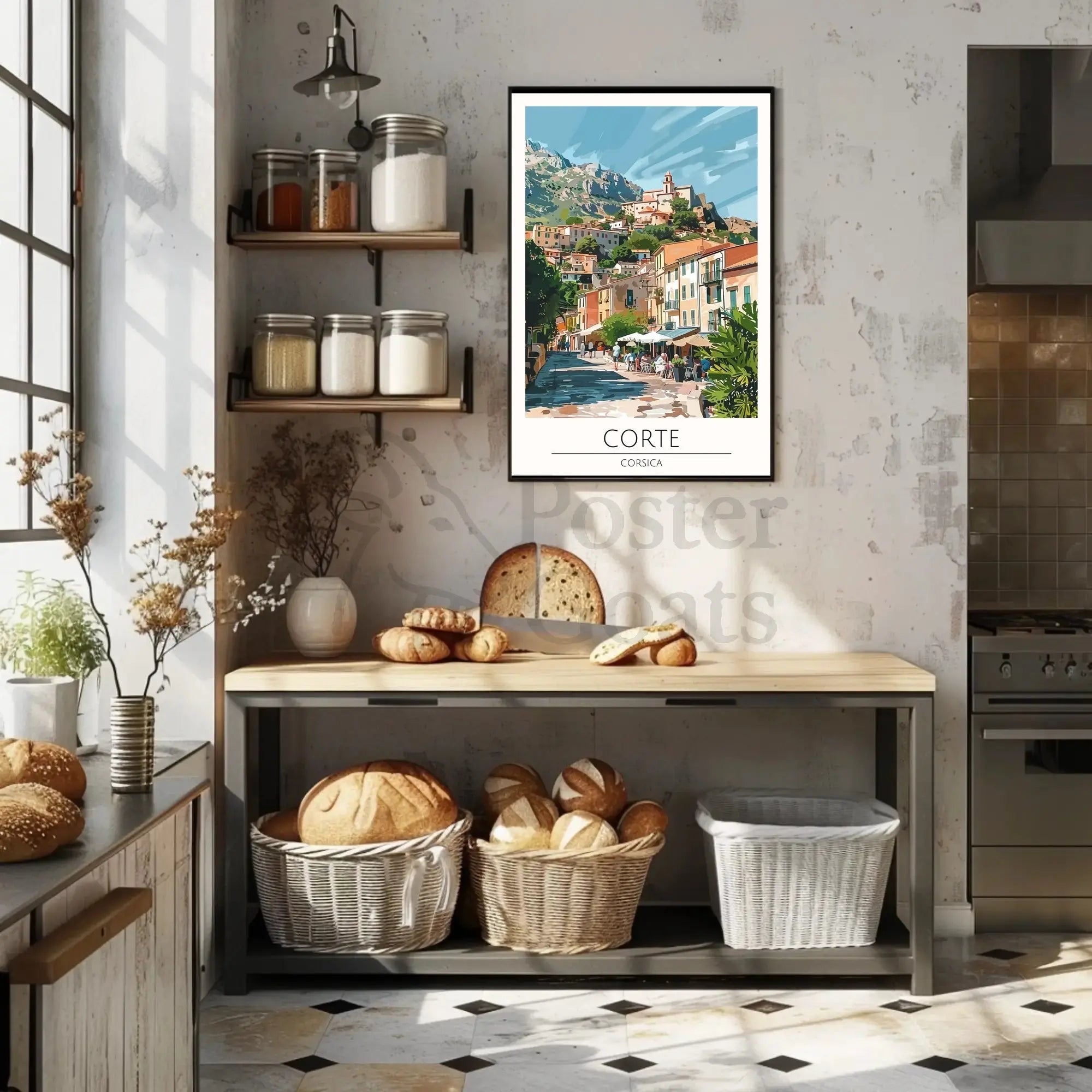Corte Corsica Scenic View Travel Poster PosterGoat