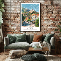Corte Corsica Scenic View Travel Poster PosterGoat