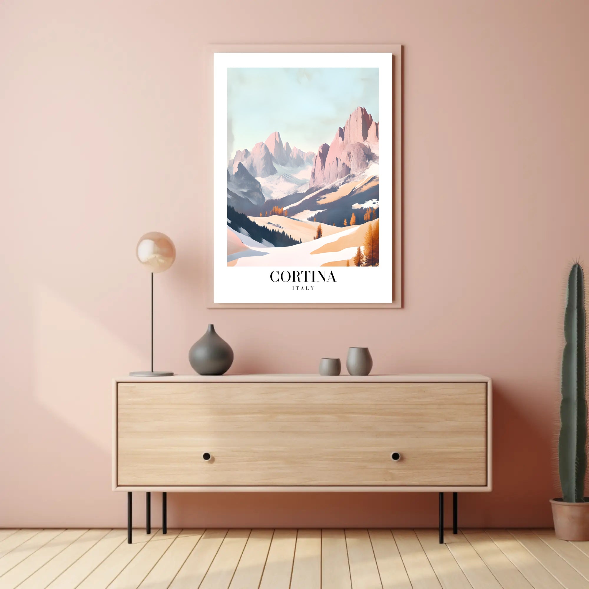 Cortina Dolomites Travel Poster PosterGoat