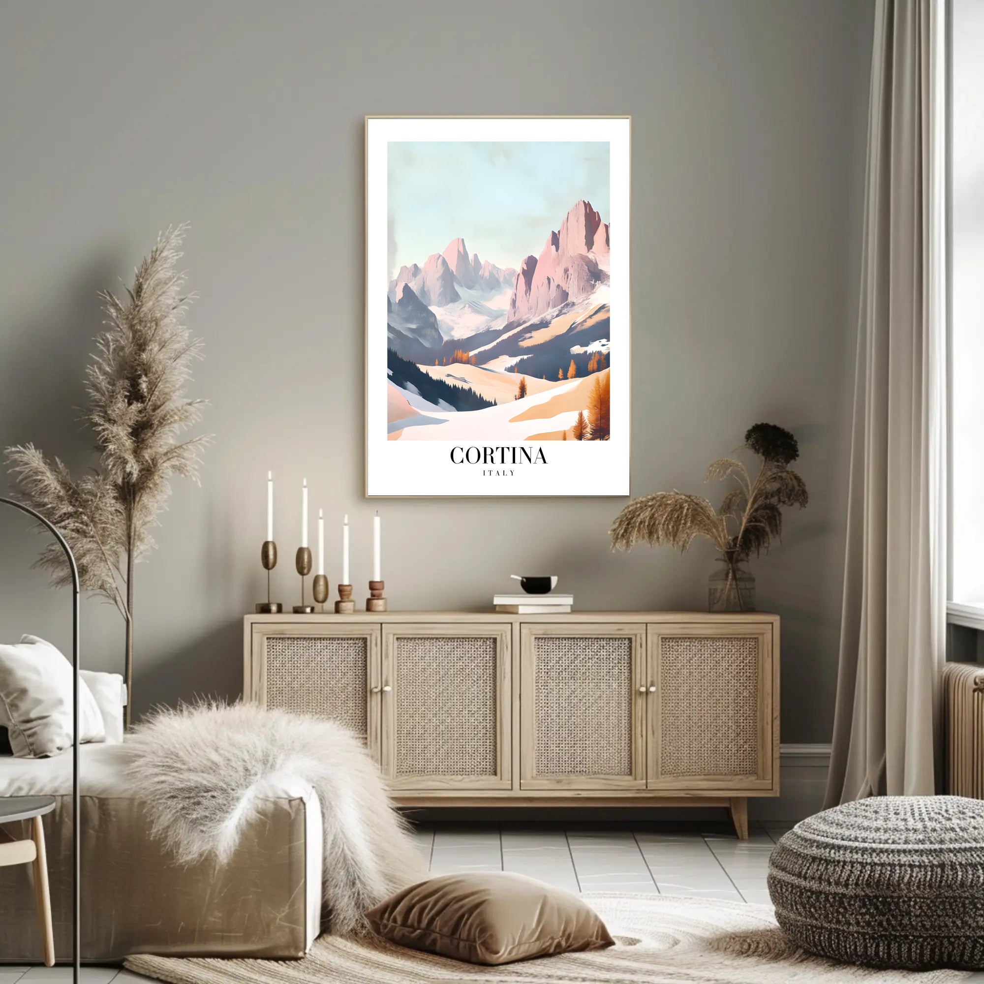 Cortina Dolomites Travel Poster PosterGoat
