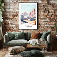 Cortina Dolomites Travel Poster PosterGoat