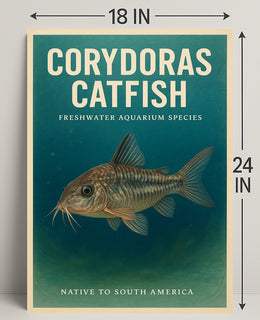 Corydoras Catfish Freshwater Aquarium Poster PosterGoat